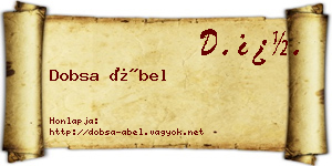 Dobsa Ábel névjegykártya