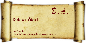 Dobsa Ábel névjegykártya